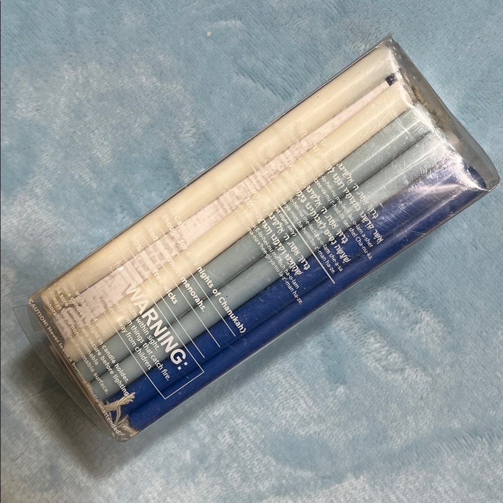 45 Blue and White Chanukah Candles for a Menorah ~5” - Picture 7 of 11